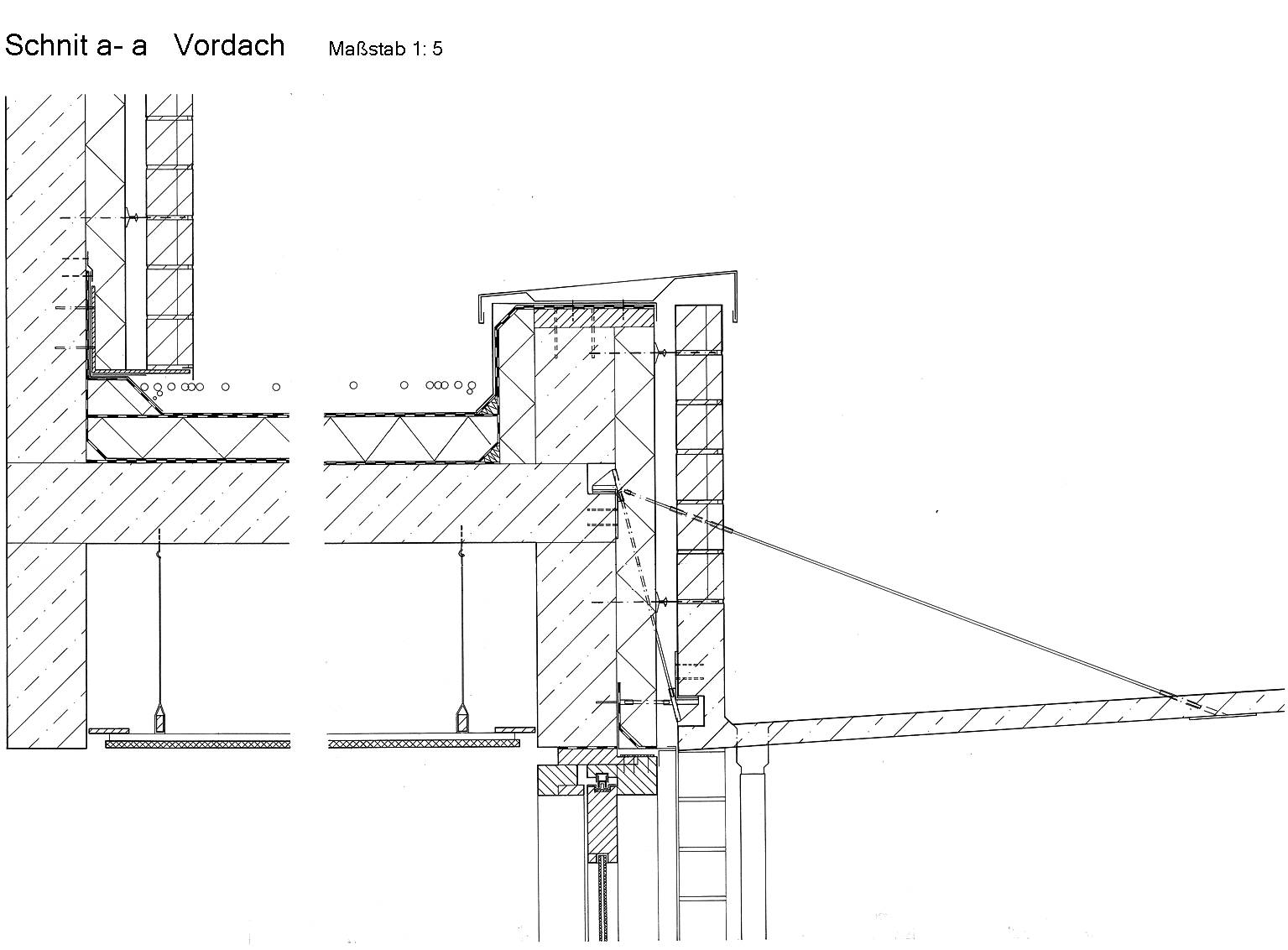 Schnitt a- a Vordach